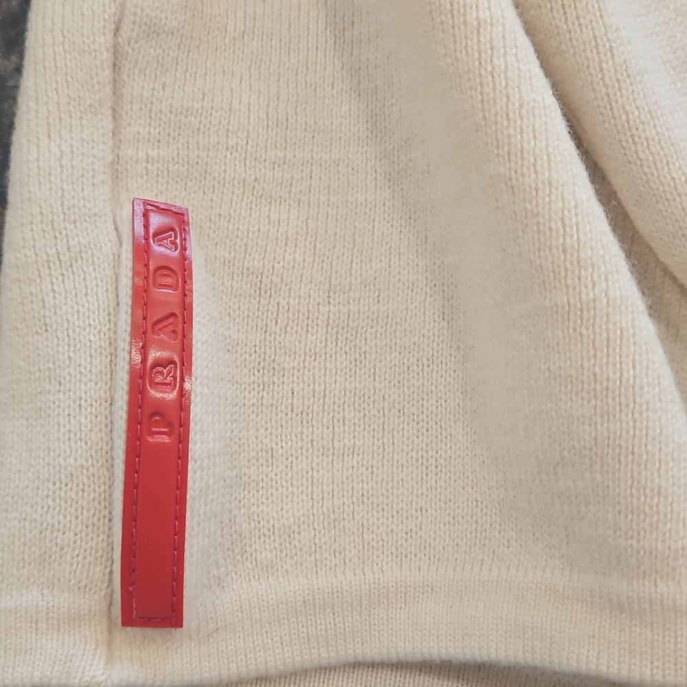 Prada White Quarter-Zip Pullover - image 3
